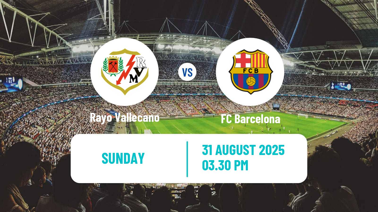 Soccer Spanish LaLiga Rayo Vallecano - Barcelona