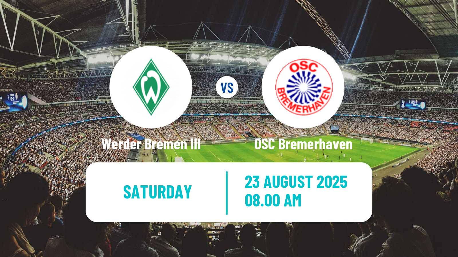 Soccer German Oberliga Bremen Werder Bremen III - OSC Bremerhaven
