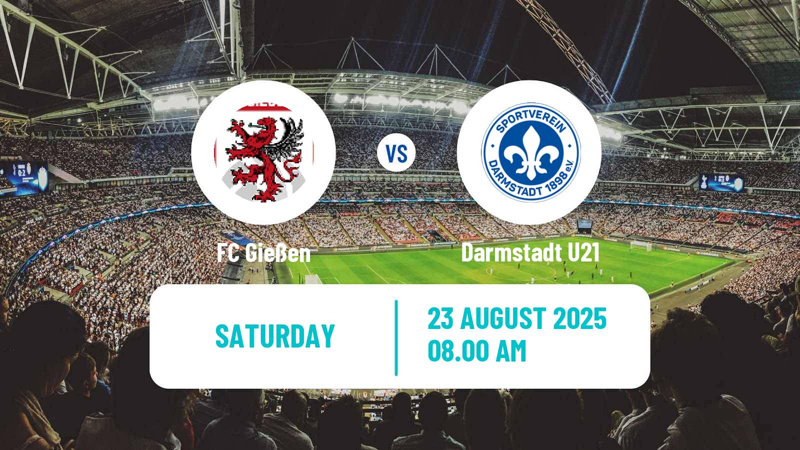 Soccer German Oberliga Hessen Gießen - Darmstadt U21