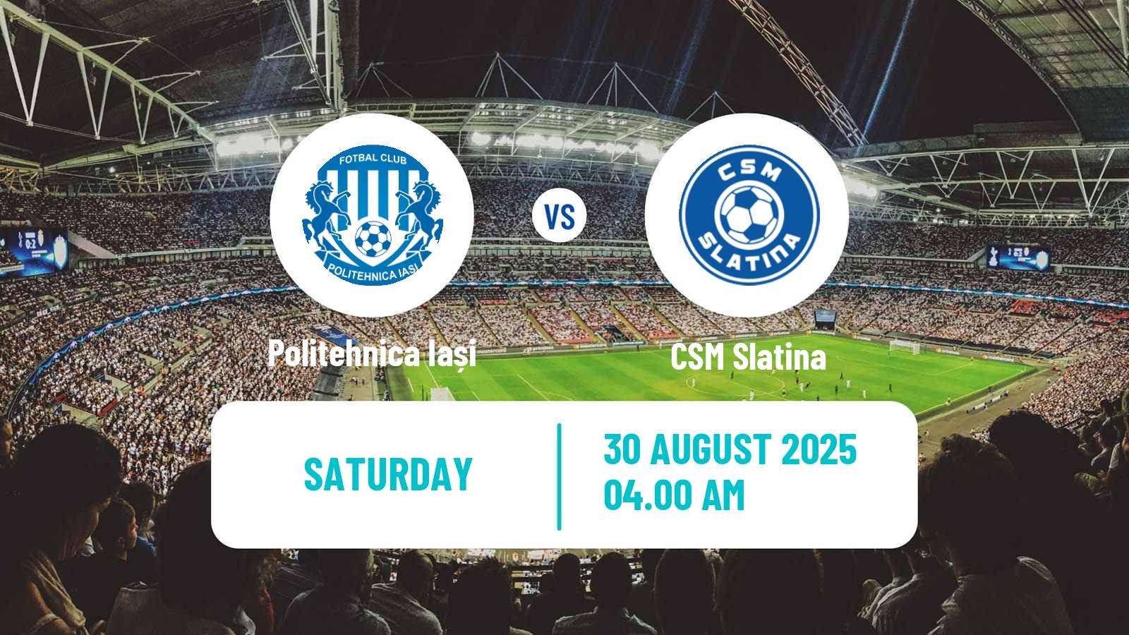 Soccer Romanian Division 2 Politehnica Iași - CSM Slatina