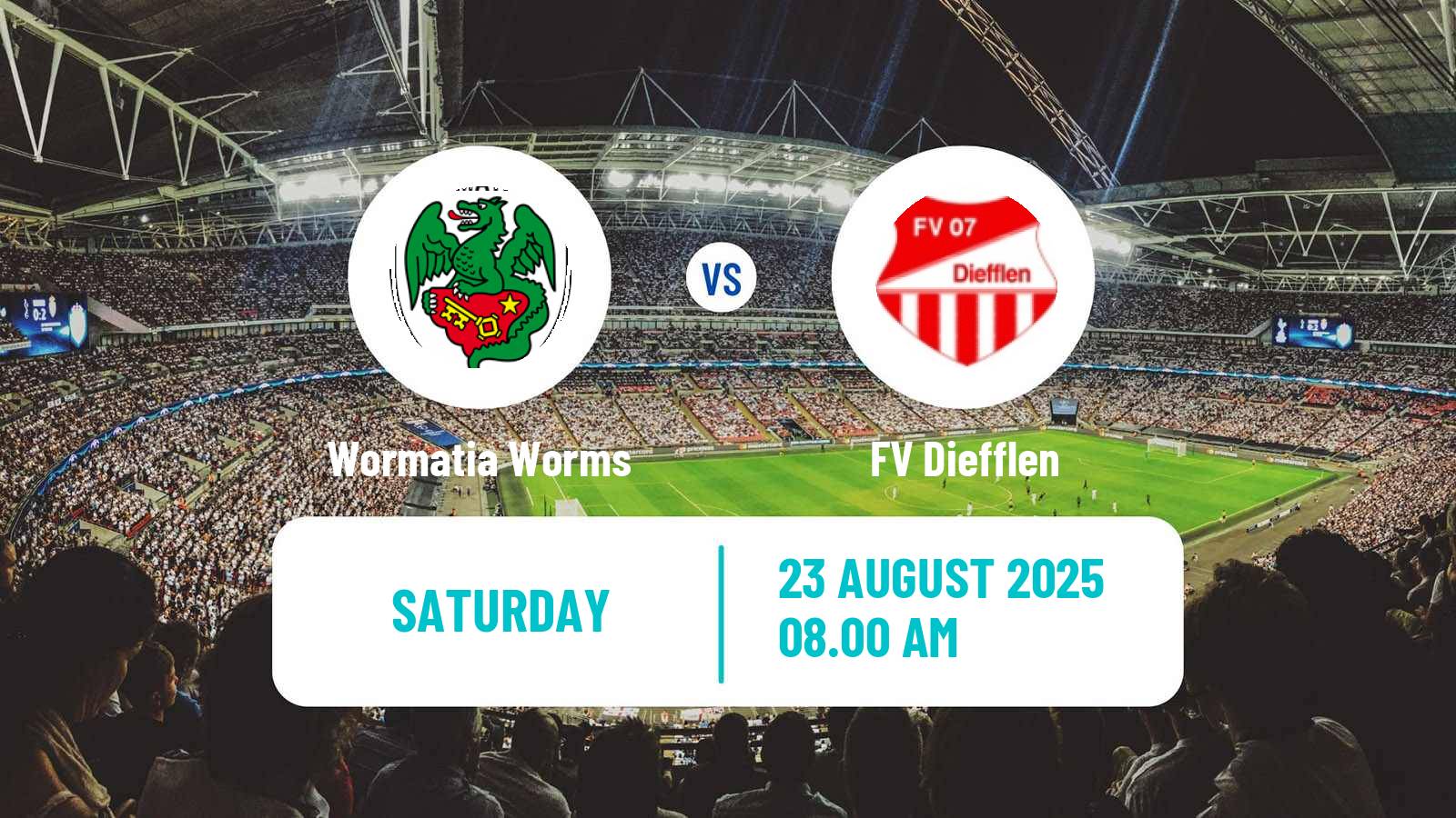 Soccer German Oberliga Rheinland-Pfalz/Saar Wormatia Worms - Diefflen