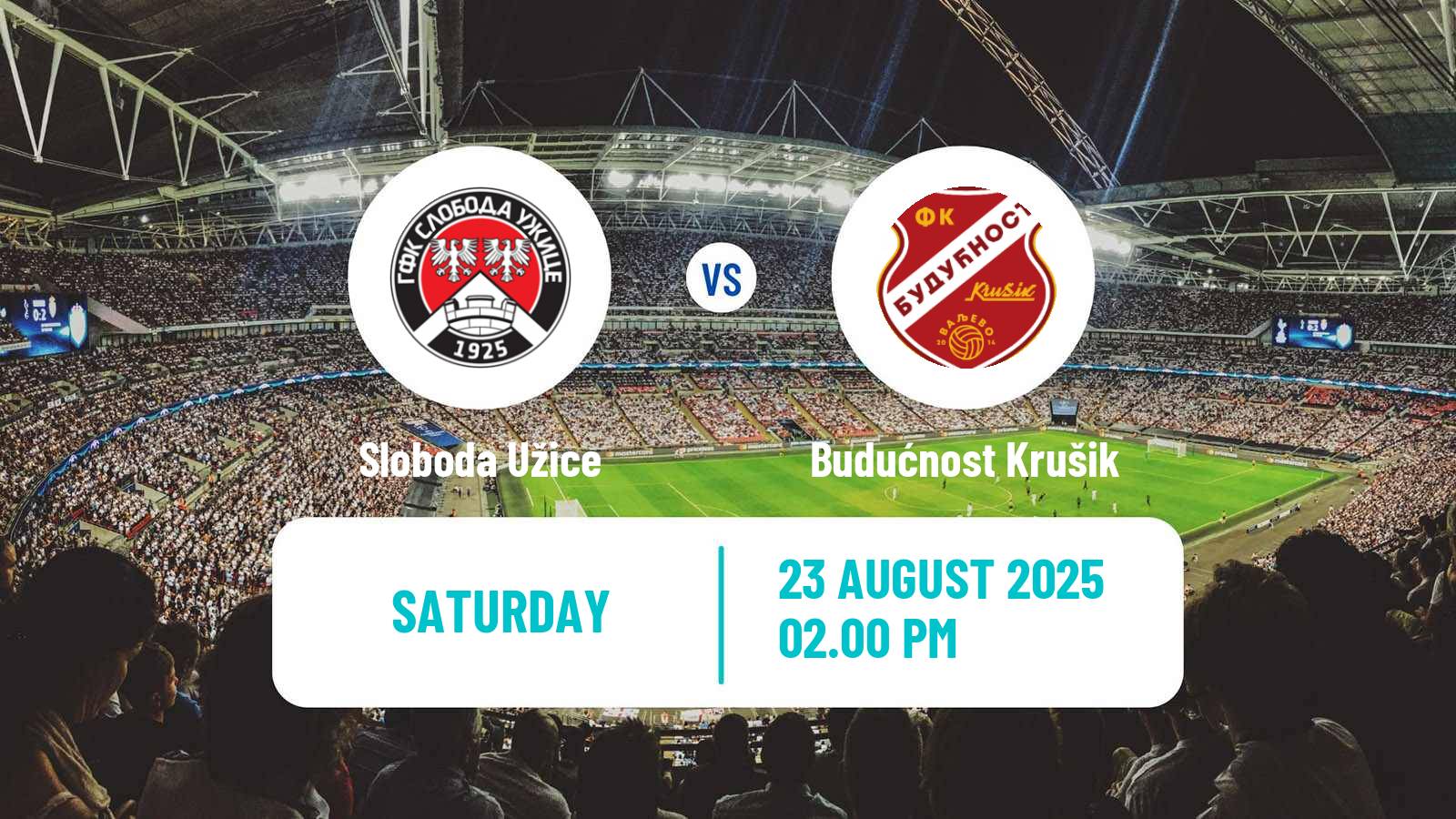Soccer Serbian Srpska Liga - West Sloboda Užice - Budućnost Krušik