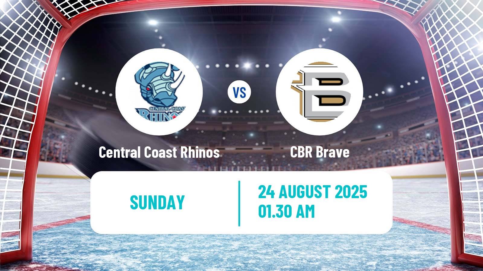 Hockey Australian Ice Hockey League Central Coast Rhinos - CBR Brave