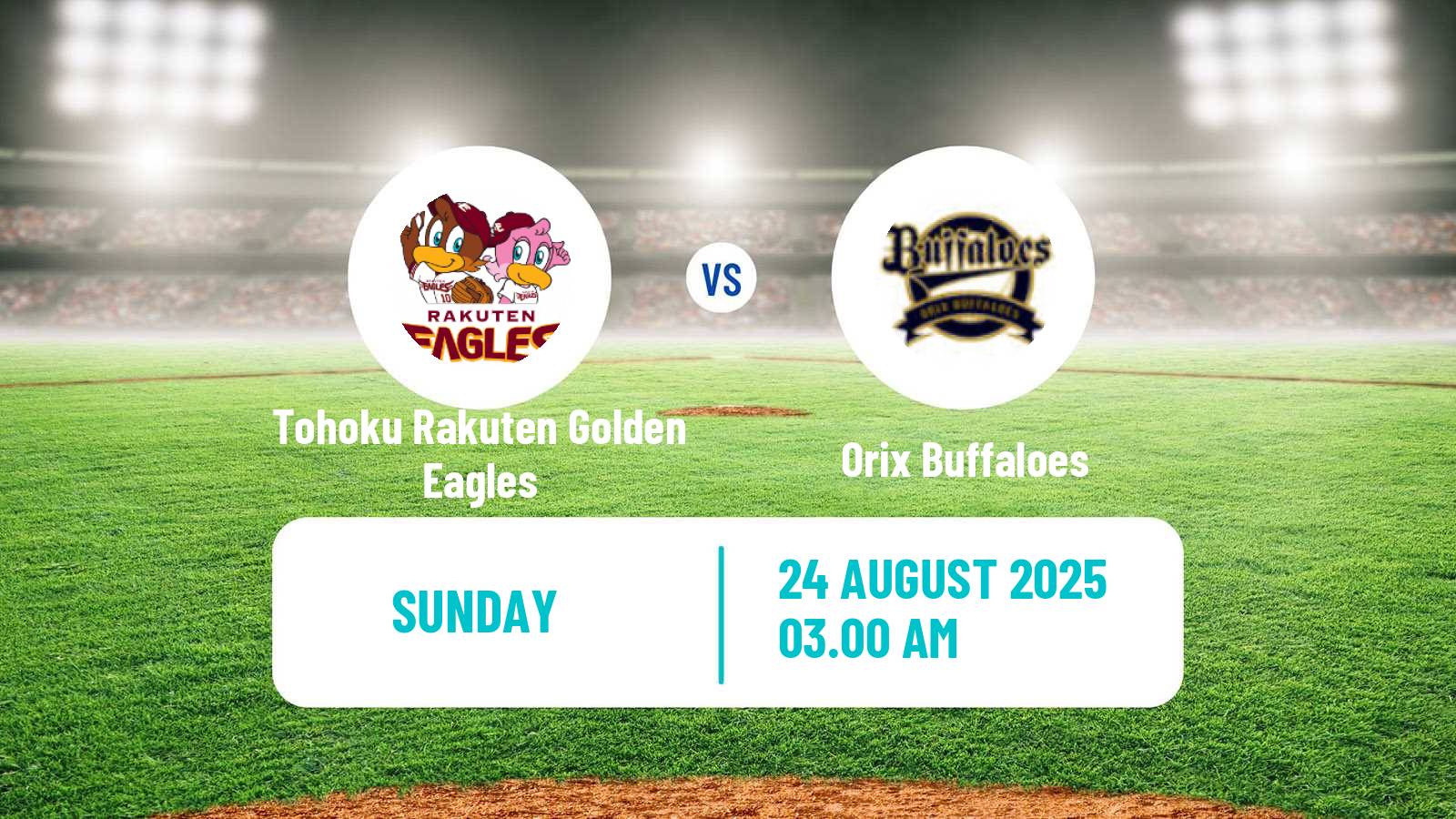 Baseball NPB Tohoku Rakuten Golden Eagles - Orix Buffaloes