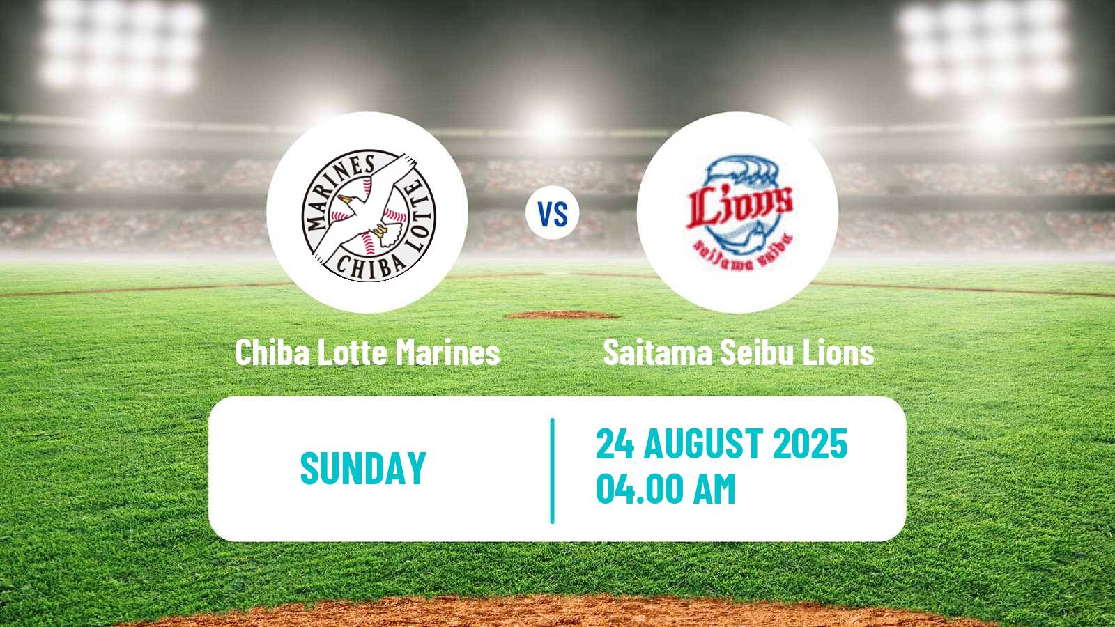 Baseball NPB Chiba Lotte Marines - Saitama Seibu Lions
