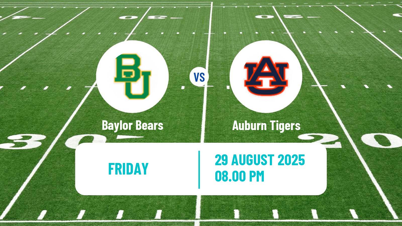 American football NCAA College Football Baylor Bears - Auburn Tigers