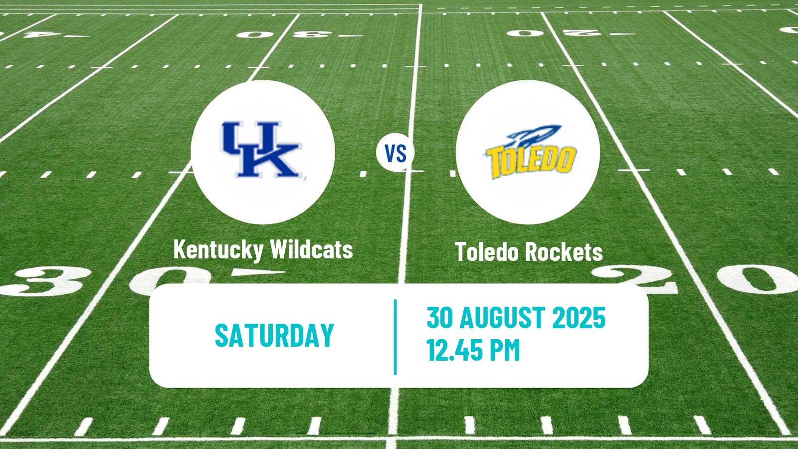 American football NCAA College Football Kentucky Wildcats - Toledo Rockets