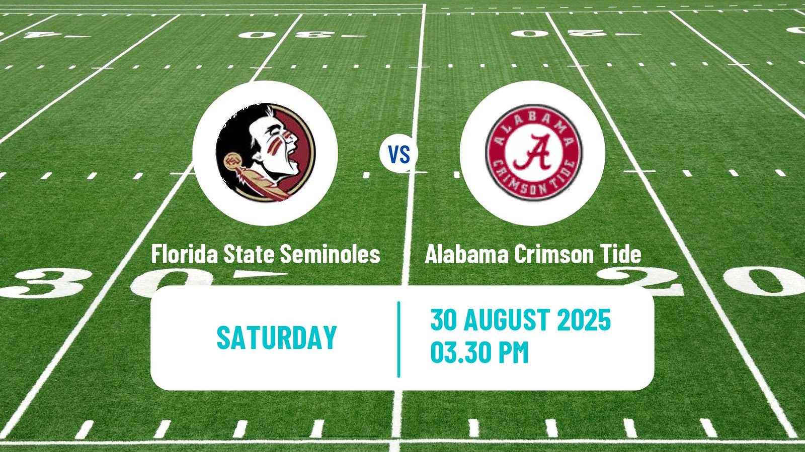 American football NCAA College Football Florida State Seminoles - Alabama Crimson Tide