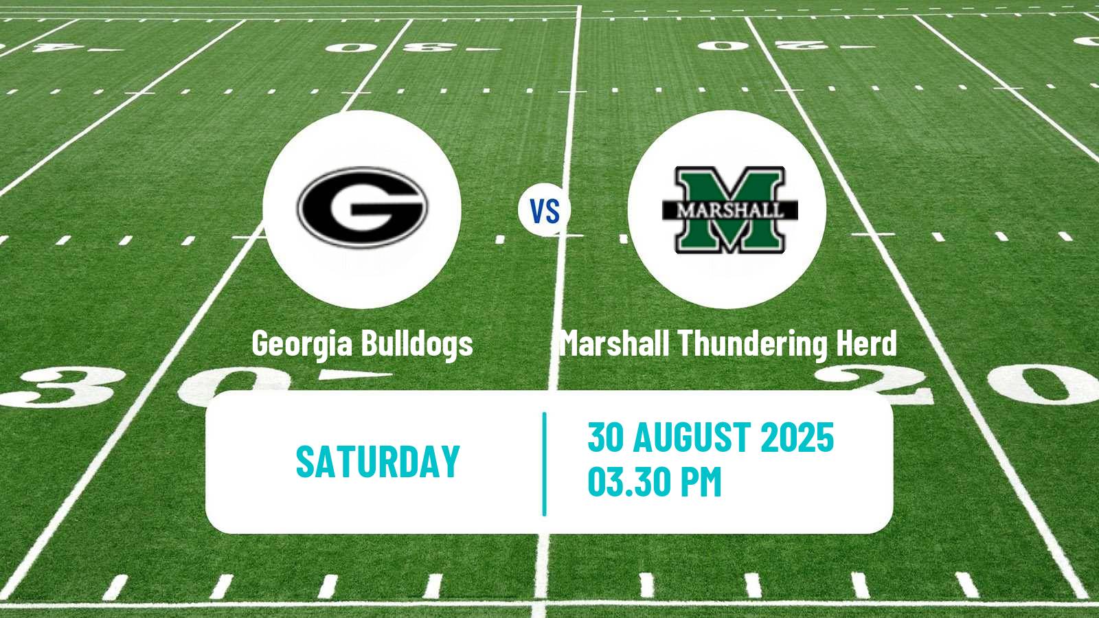 American football NCAA College Football Georgia Bulldogs - Marshall Thundering Herd