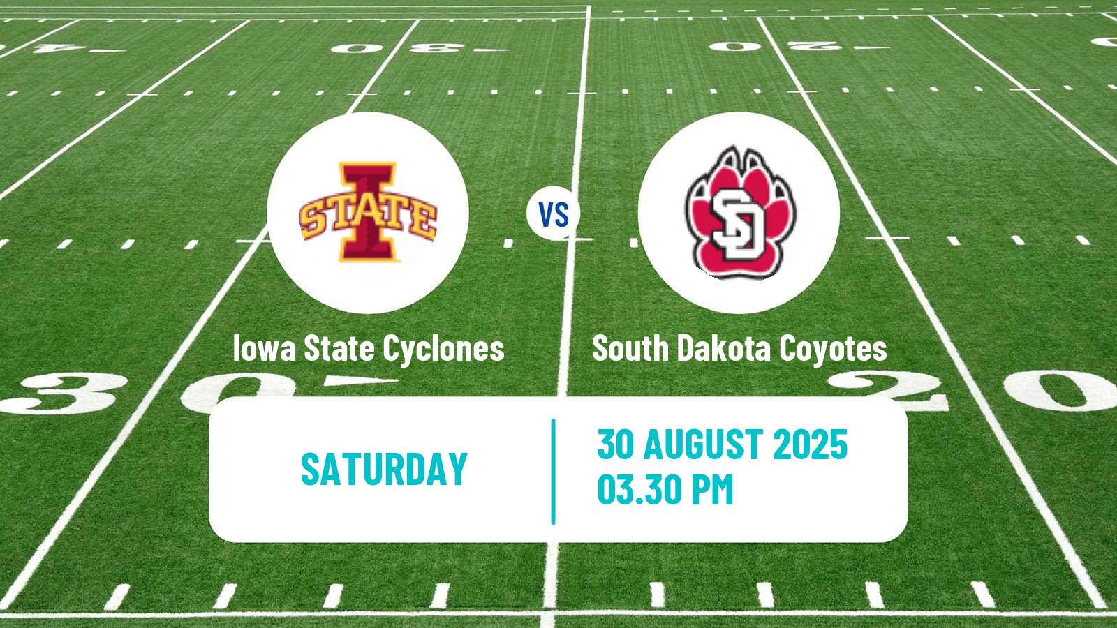 American football NCAA College Football Iowa State Cyclones - South Dakota Coyotes