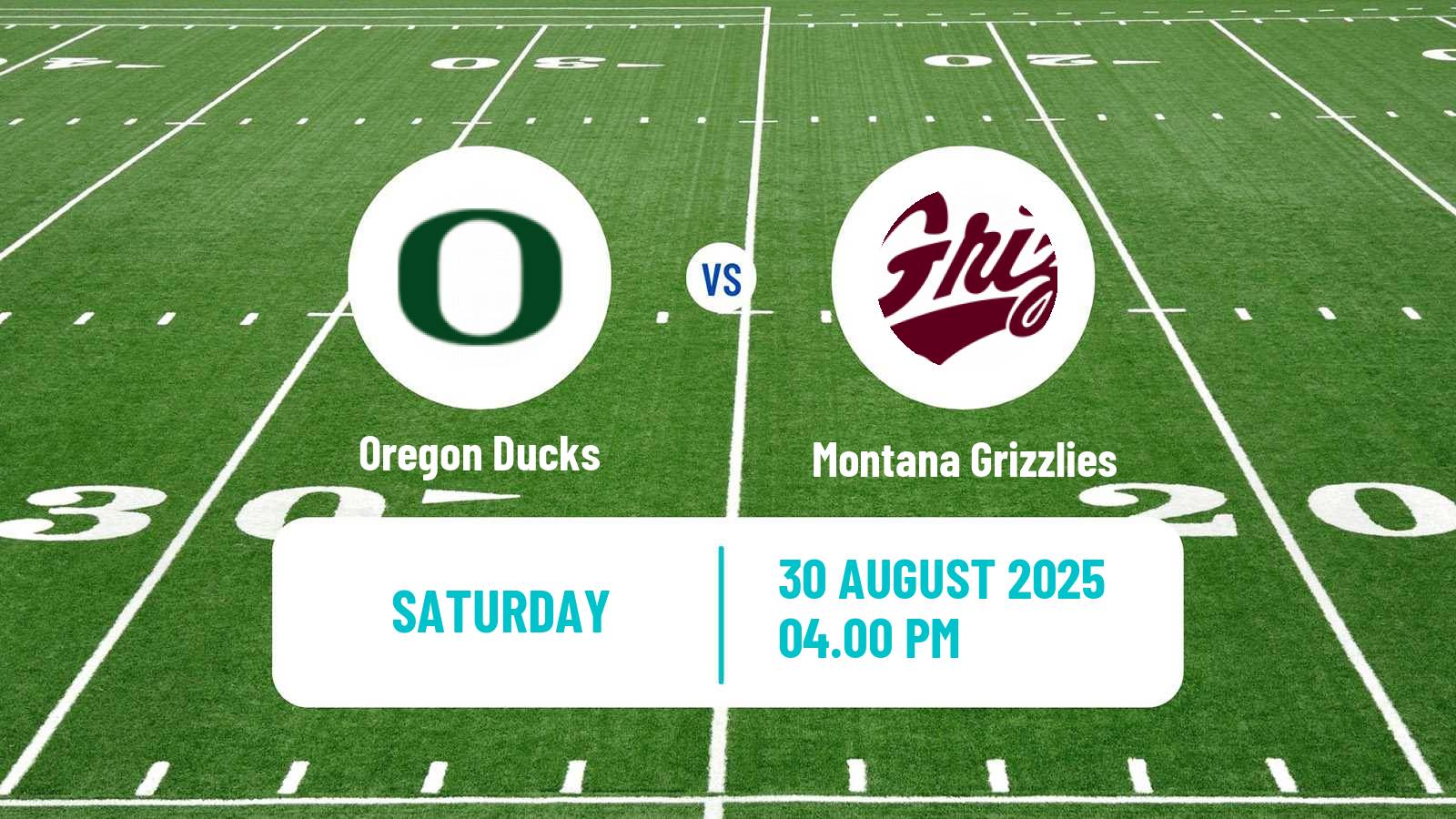 American football NCAA College Football Oregon Ducks - Montana Grizzlies