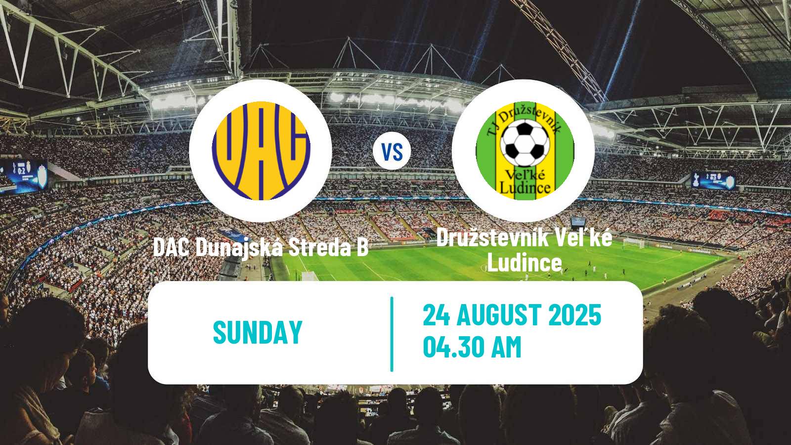 Soccer Slovak 3 Liga West DAC Dunajská Streda B - Družstevník Veľké Ludince