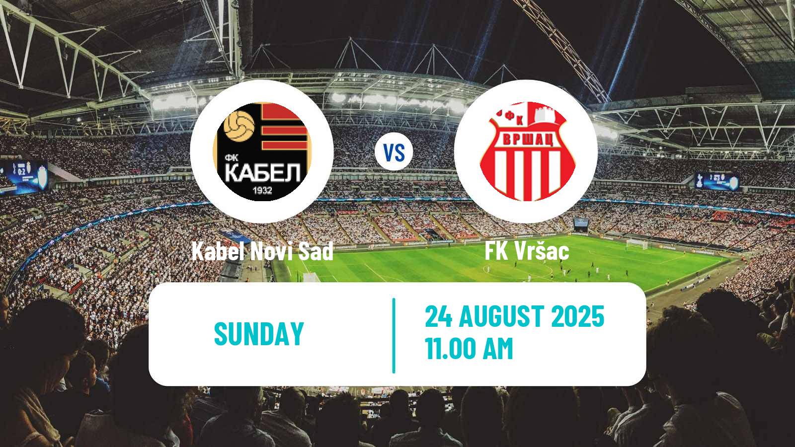 Soccer Serbian Prva Liga Kabel Novi Sad - Vršac
