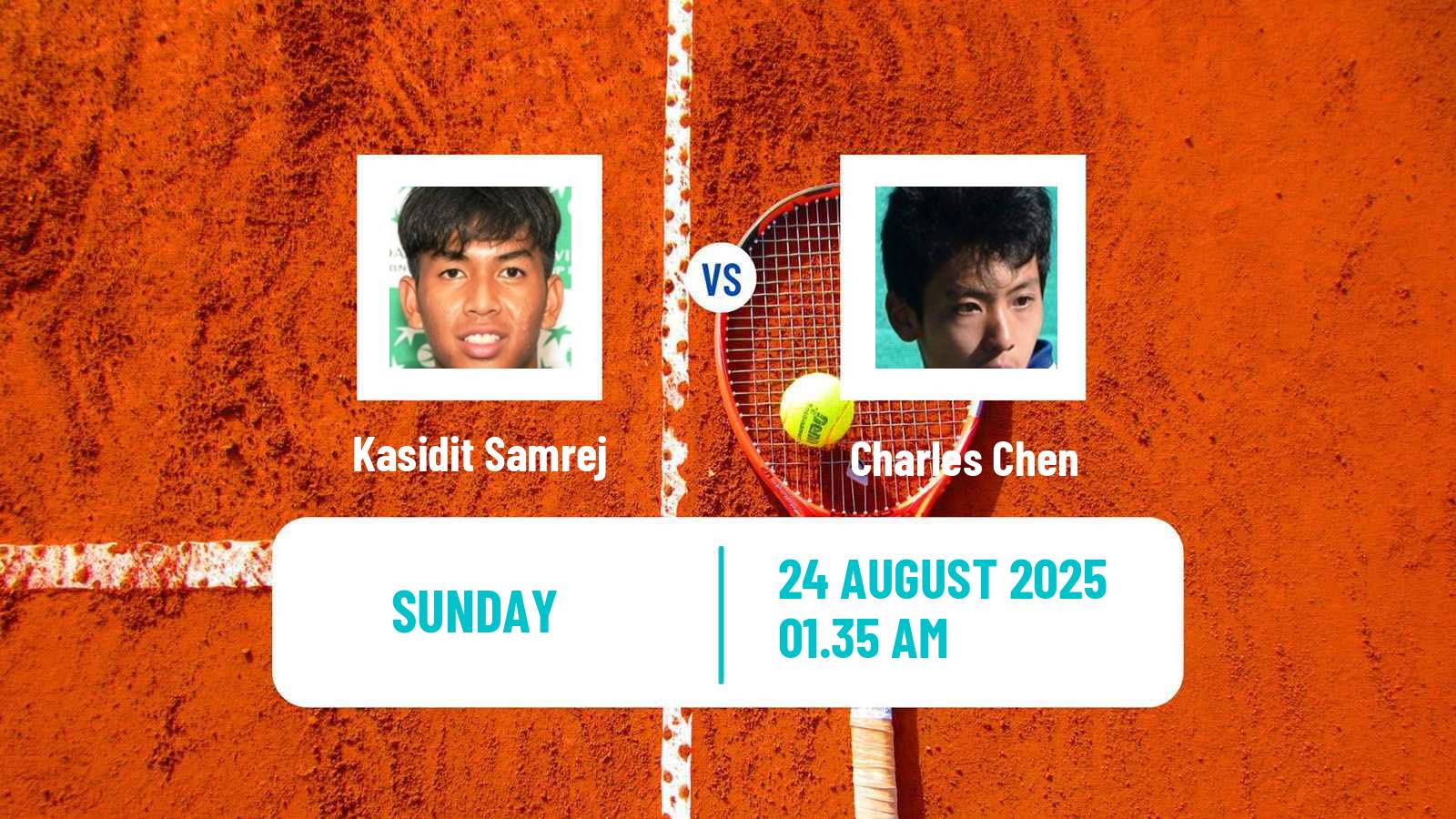 Tennis Zhangjiagang Challenger Men Kasidit Samrej - Charles Chen
