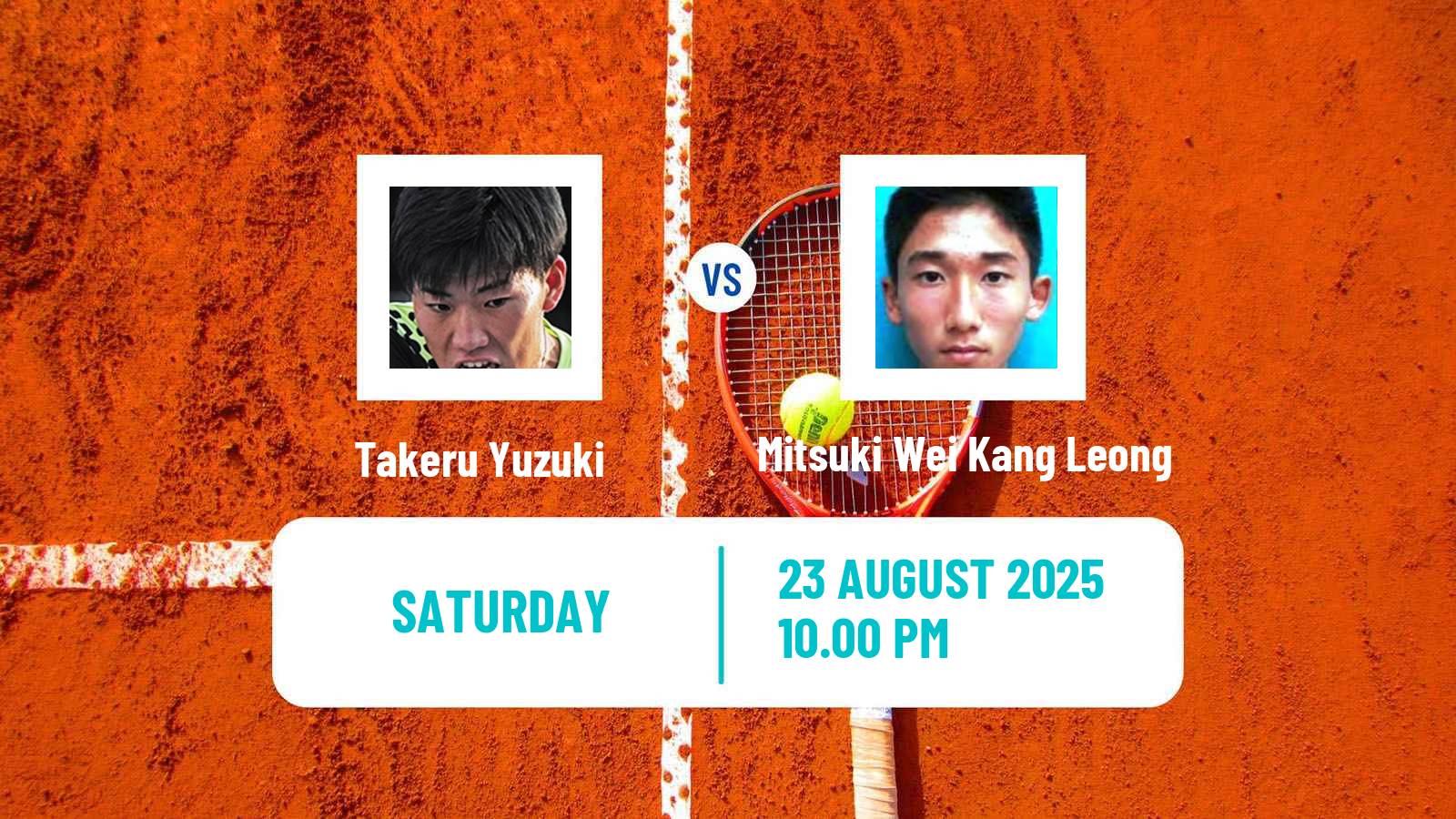 Tennis Zhangjiagang Challenger Men Takeru Yuzuki - Mitsuki Wei Kang Leong