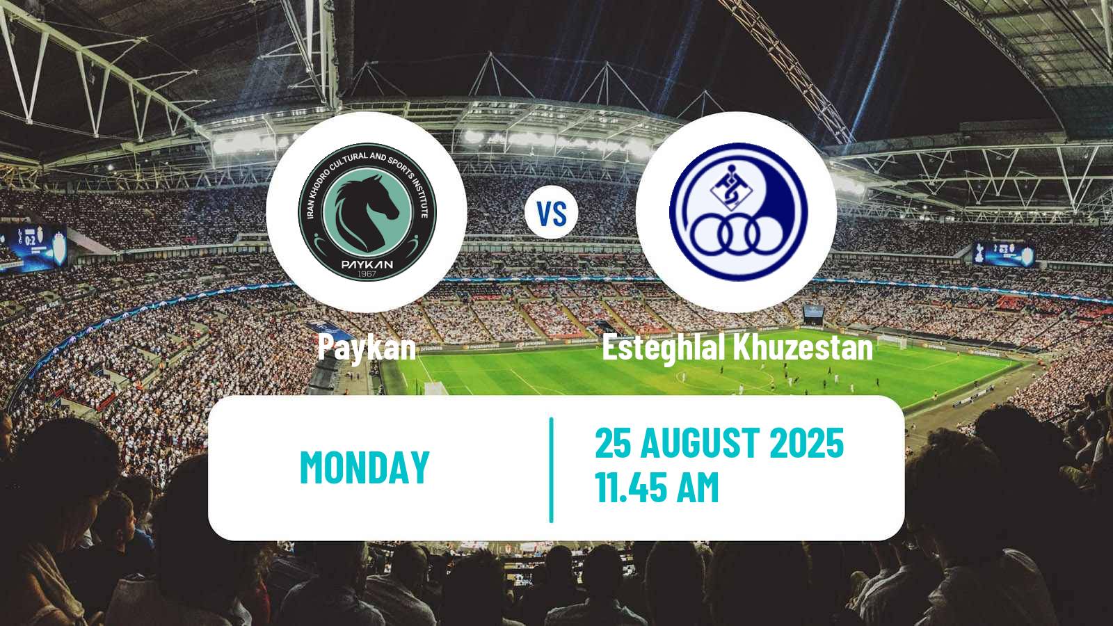 Soccer Iran Pro League Paykan - Esteghlal Khuzestan