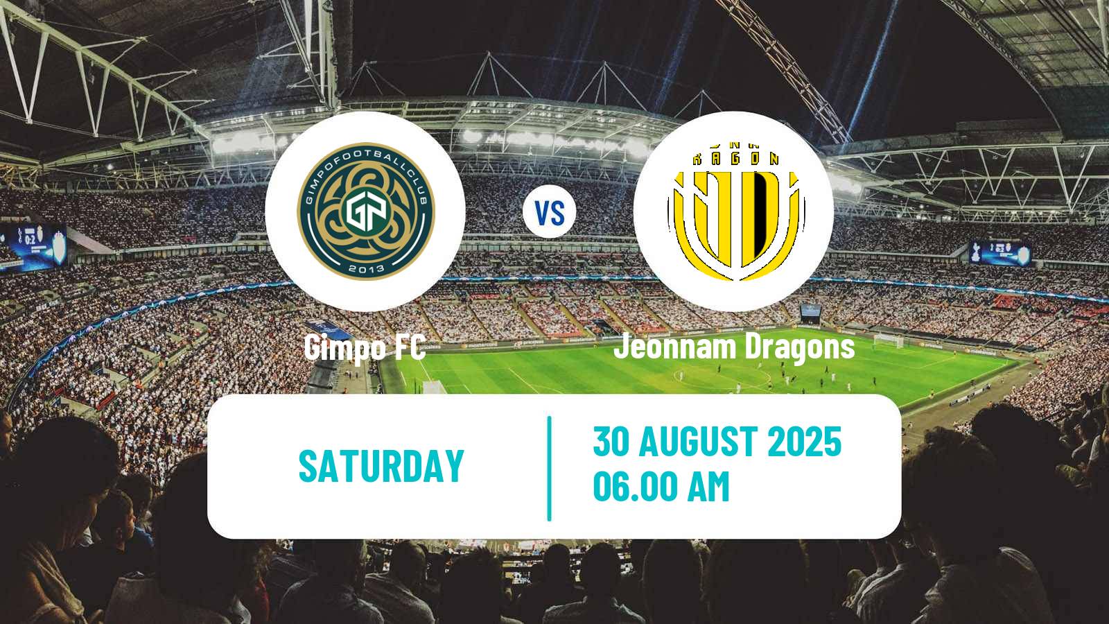 Soccer South Korean K-League 2 Gimpo - Jeonnam Dragons