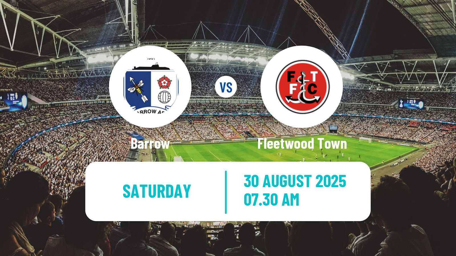 Soccer English League Two Barrow - Fleetwood Town