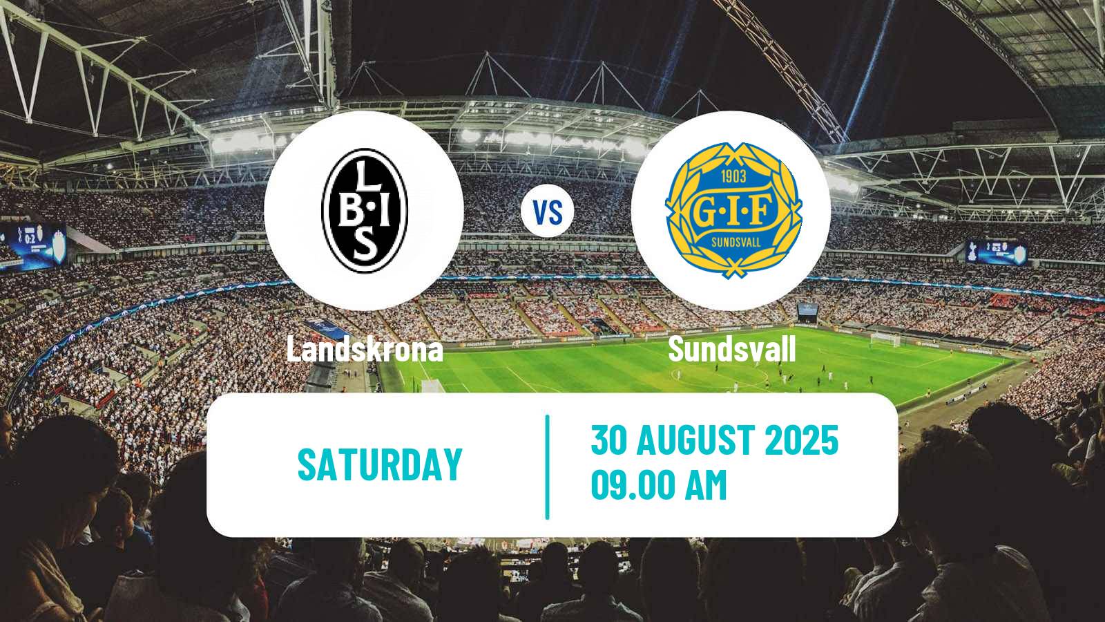 Soccer Swedish Superettan Landskrona - Sundsvall