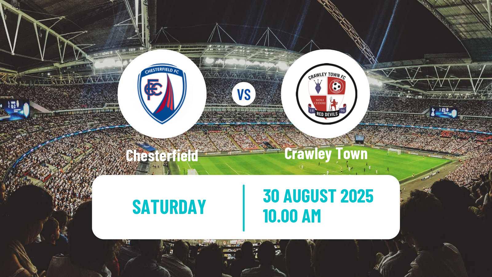 Soccer English League Two Chesterfield - Crawley Town