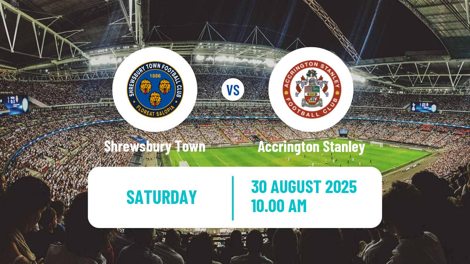 Soccer English League Two Shrewsbury Town - Accrington Stanley