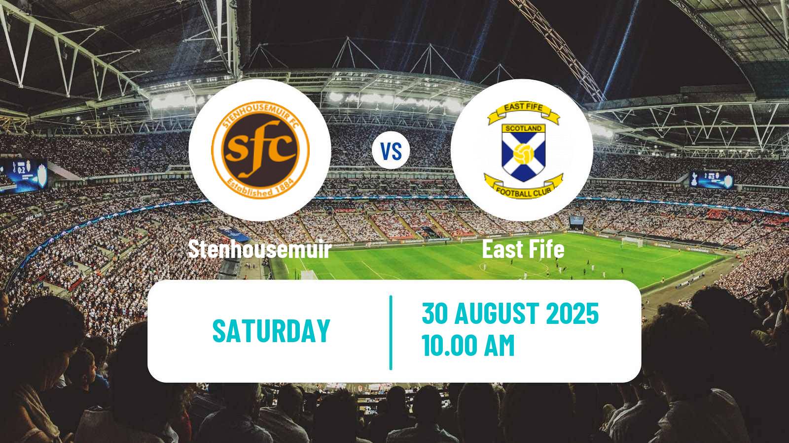 Soccer Scottish League One Stenhousemuir - East Fife