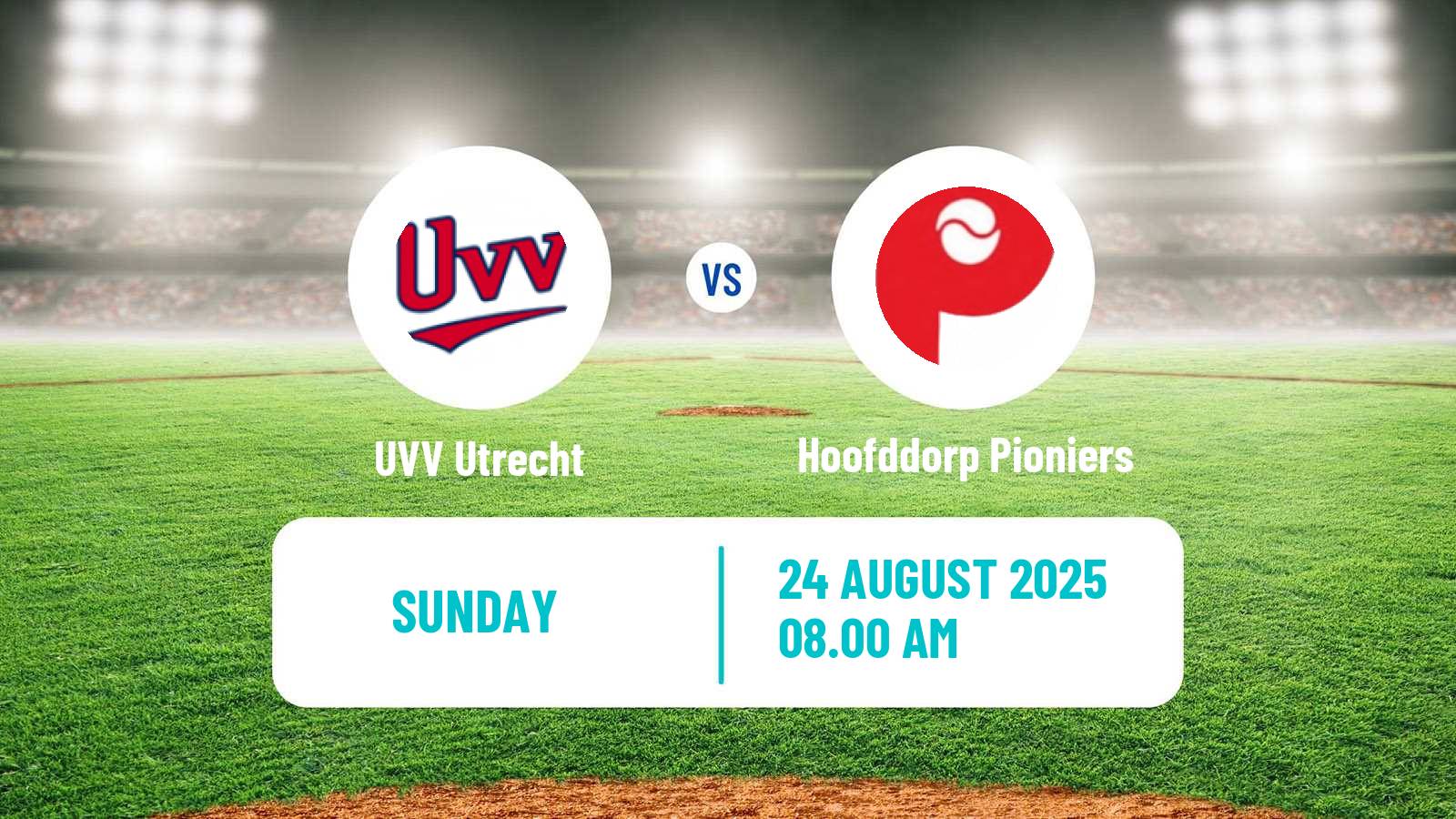 Baseball Dutch Hoofdklasse Baseball UVV Utrecht - Hoofddorp Pioniers