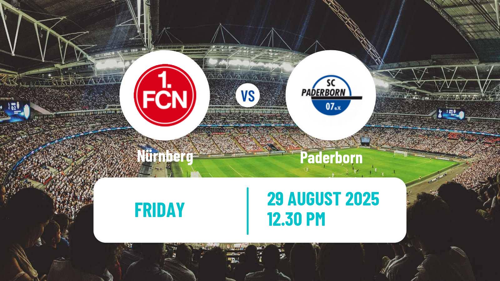 Soccer German 2 Bundesliga Nürnberg - Paderborn