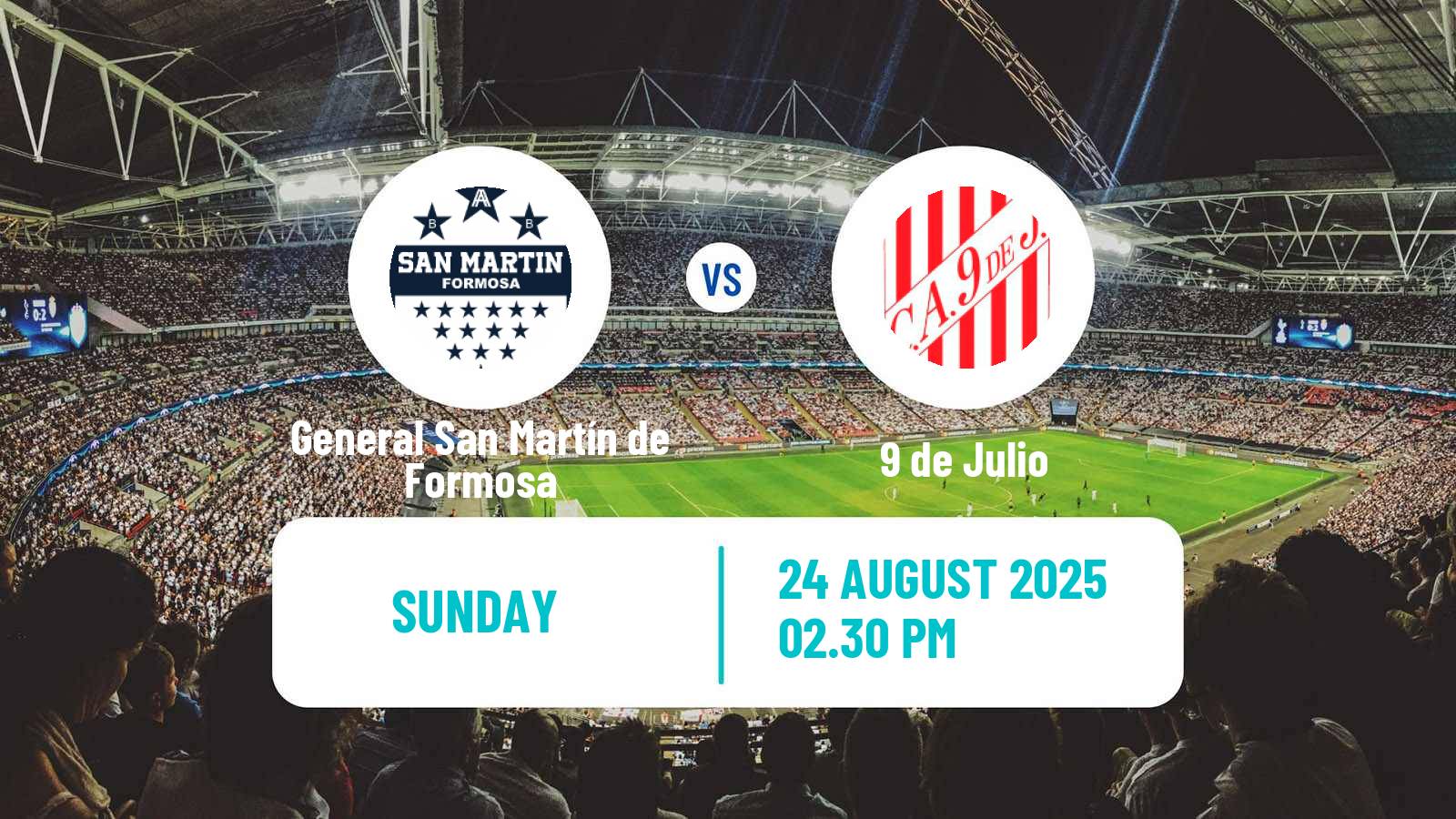 Soccer Argentinian Torneo Federal General San Martín de Formosa - 9 de Julio