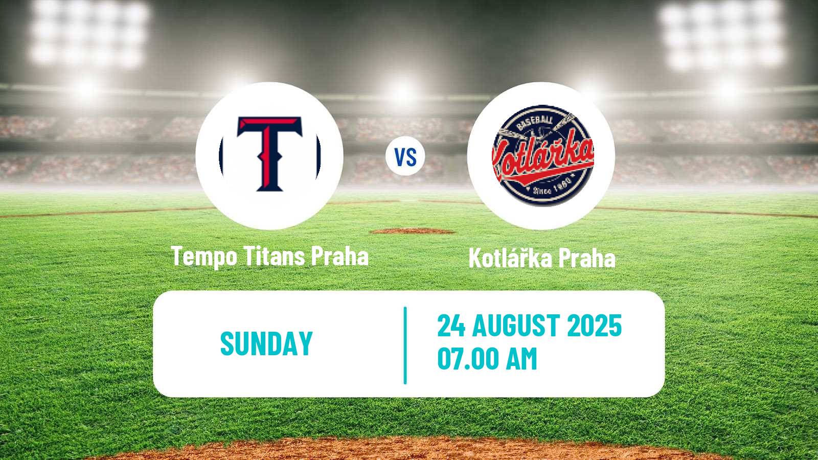 Baseball Czech Extraliga Baseball Tempo Titans Praha - Kotlářka Praha
