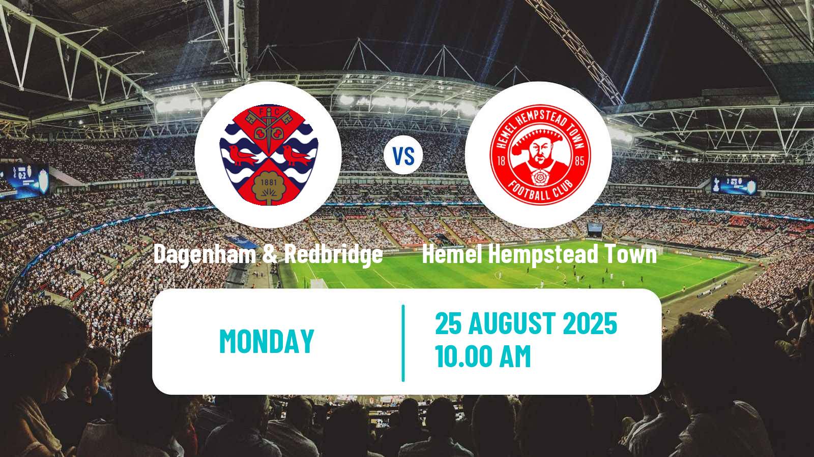 Soccer English National League South Dagenham & Redbridge - Hemel Hempstead Town