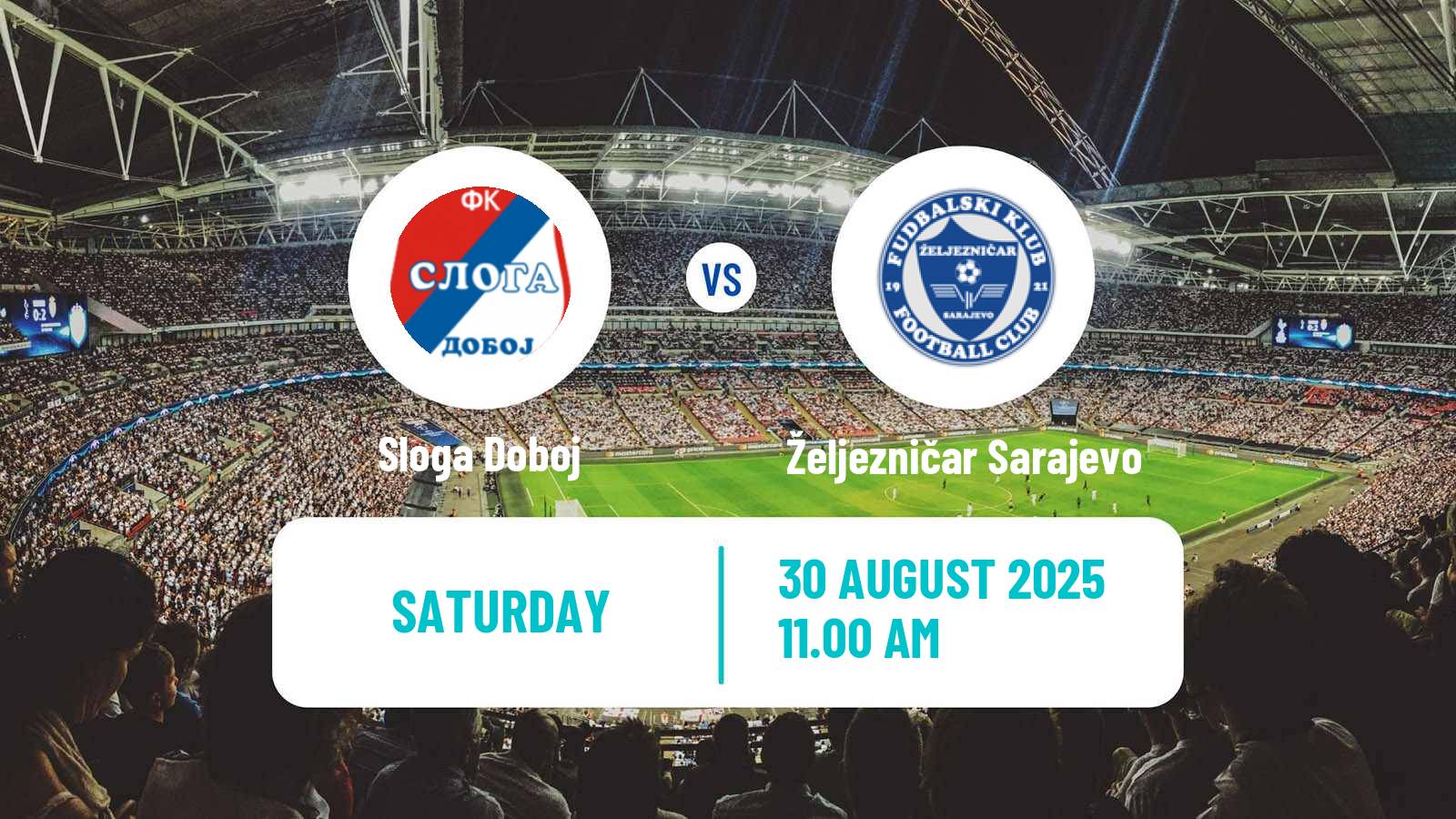 Soccer Bosnian Premier League Sloga Doboj - Željezničar Sarajevo