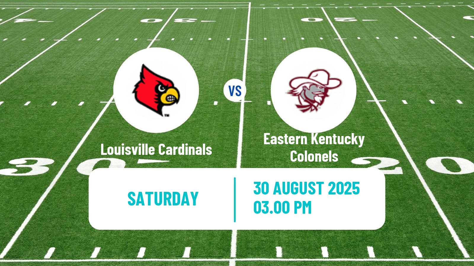 American football NCAA College Football Louisville Cardinals - Eastern Kentucky Colonels