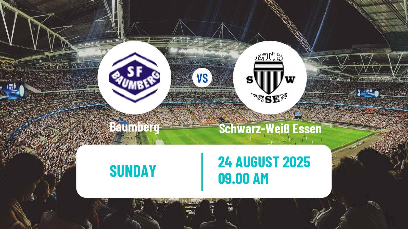 Soccer German Oberliga Niederrhein Baumberg - Schwarz-Weiß Essen