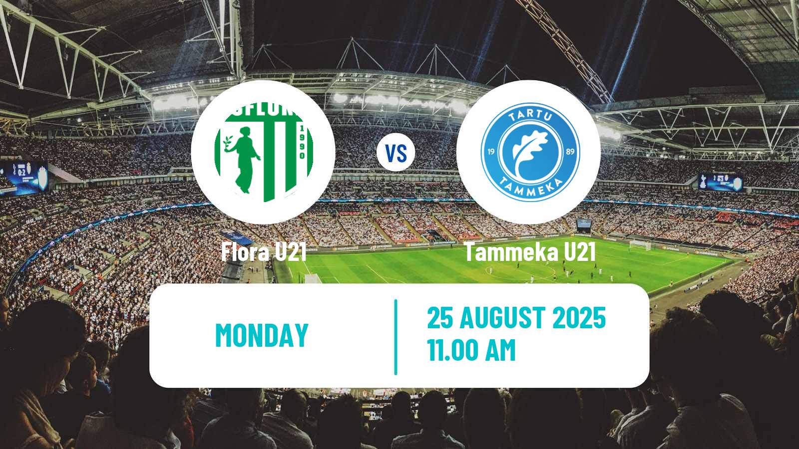 Soccer Estonian Esiliiga Flora U21 - Tammeka U21