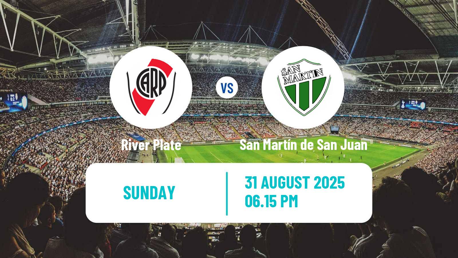 Soccer Argentinian Liga Profesional River Plate - San Martín de San Juan