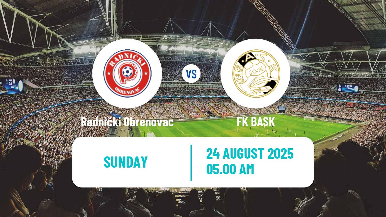 Soccer Serbian Srpska Liga - Belgrade Radnički Obrenovac - BASK