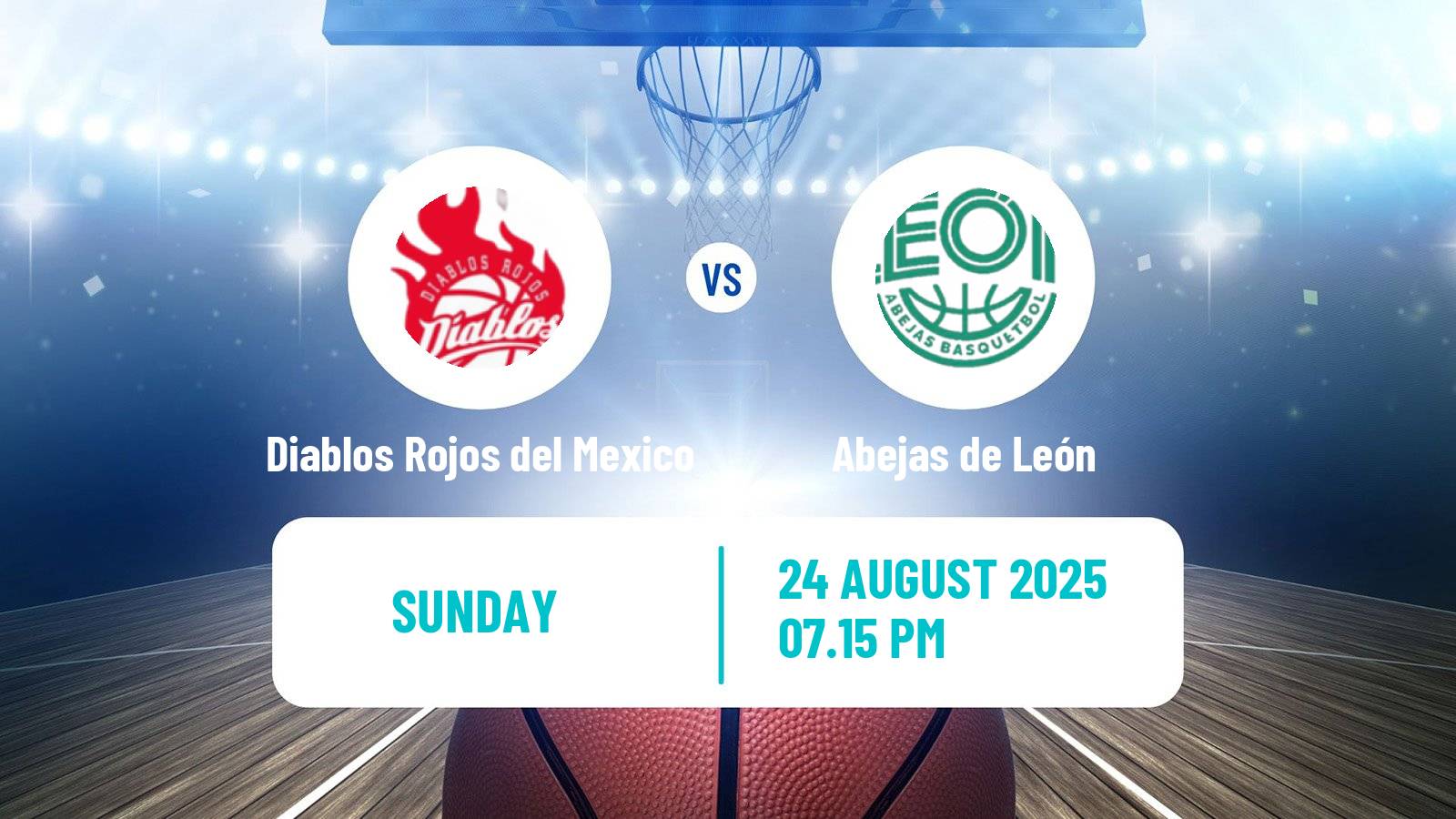 Basketball Mexican LNBP Diablos Rojos del Mexico - Abejas de León