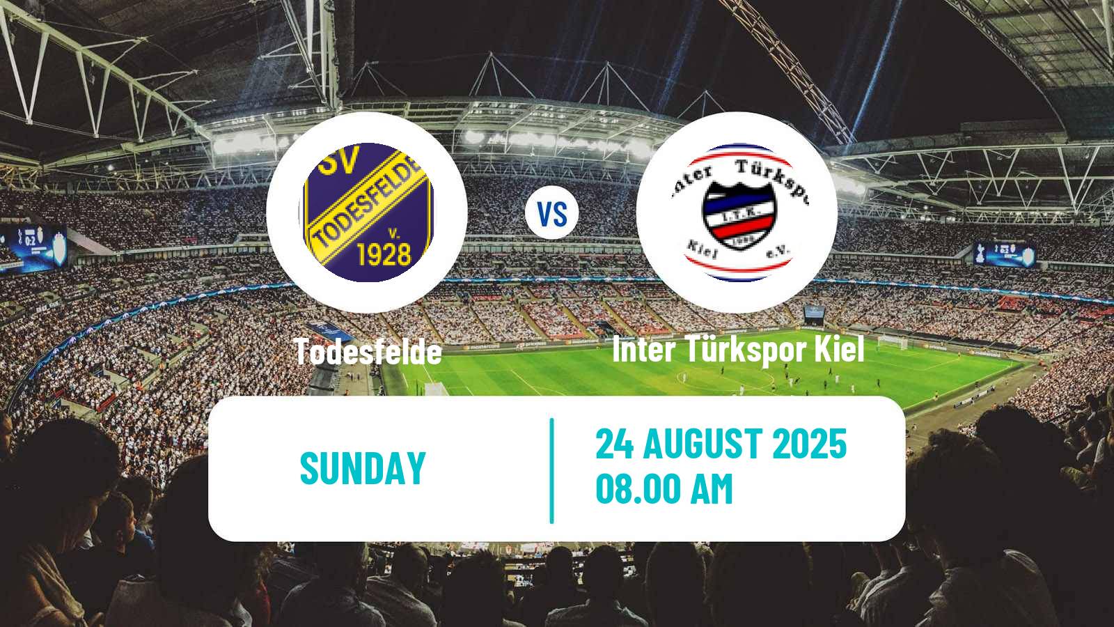 Soccer German Oberliga Schleswig-Holstein Todesfelde - Inter Türkspor Kiel