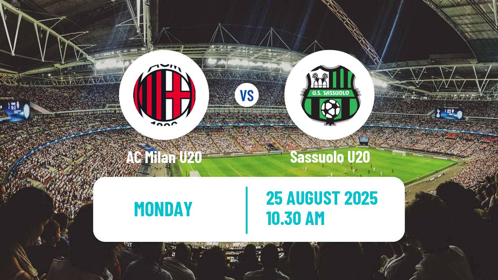 Soccer Italian Primavera 1 Milan U20 - Sassuolo U20