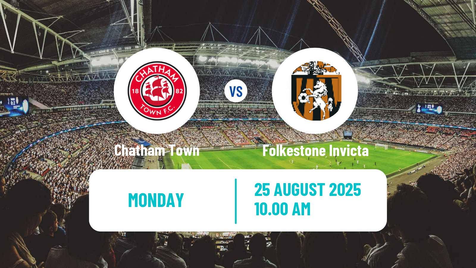 Soccer English Isthmian League Premier Division Chatham Town - Folkestone Invicta