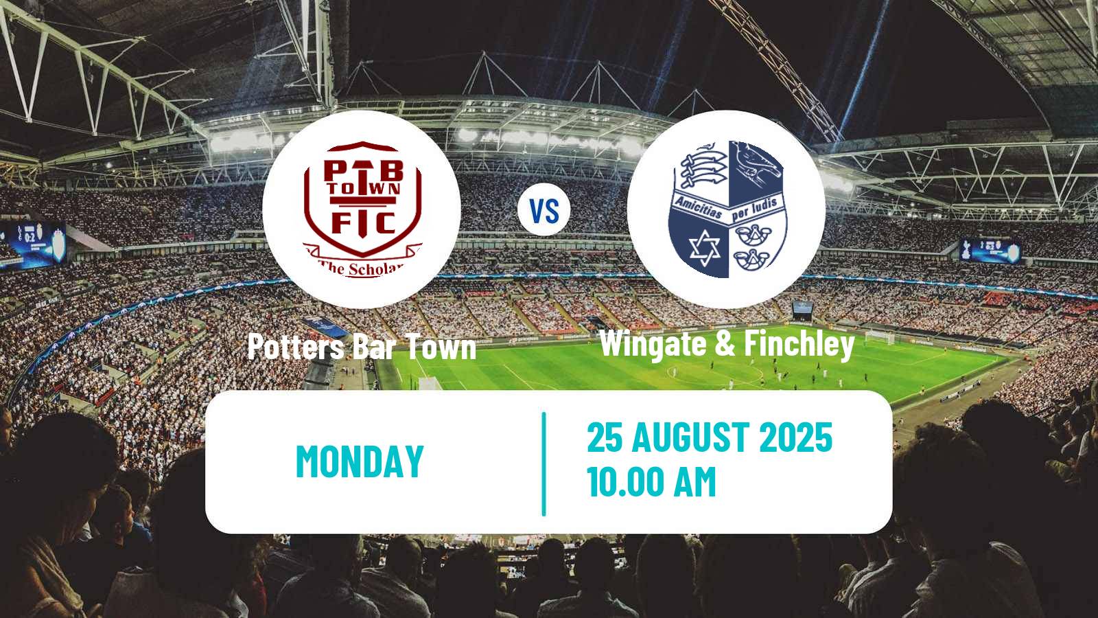 Soccer English Isthmian League Premier Division Potters Bar Town - Wingate & Finchley