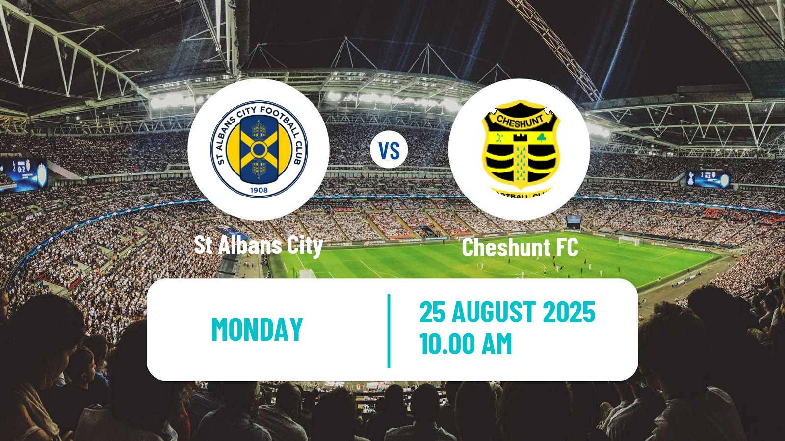 Soccer English Isthmian League Premier Division St Albans City - Cheshunt