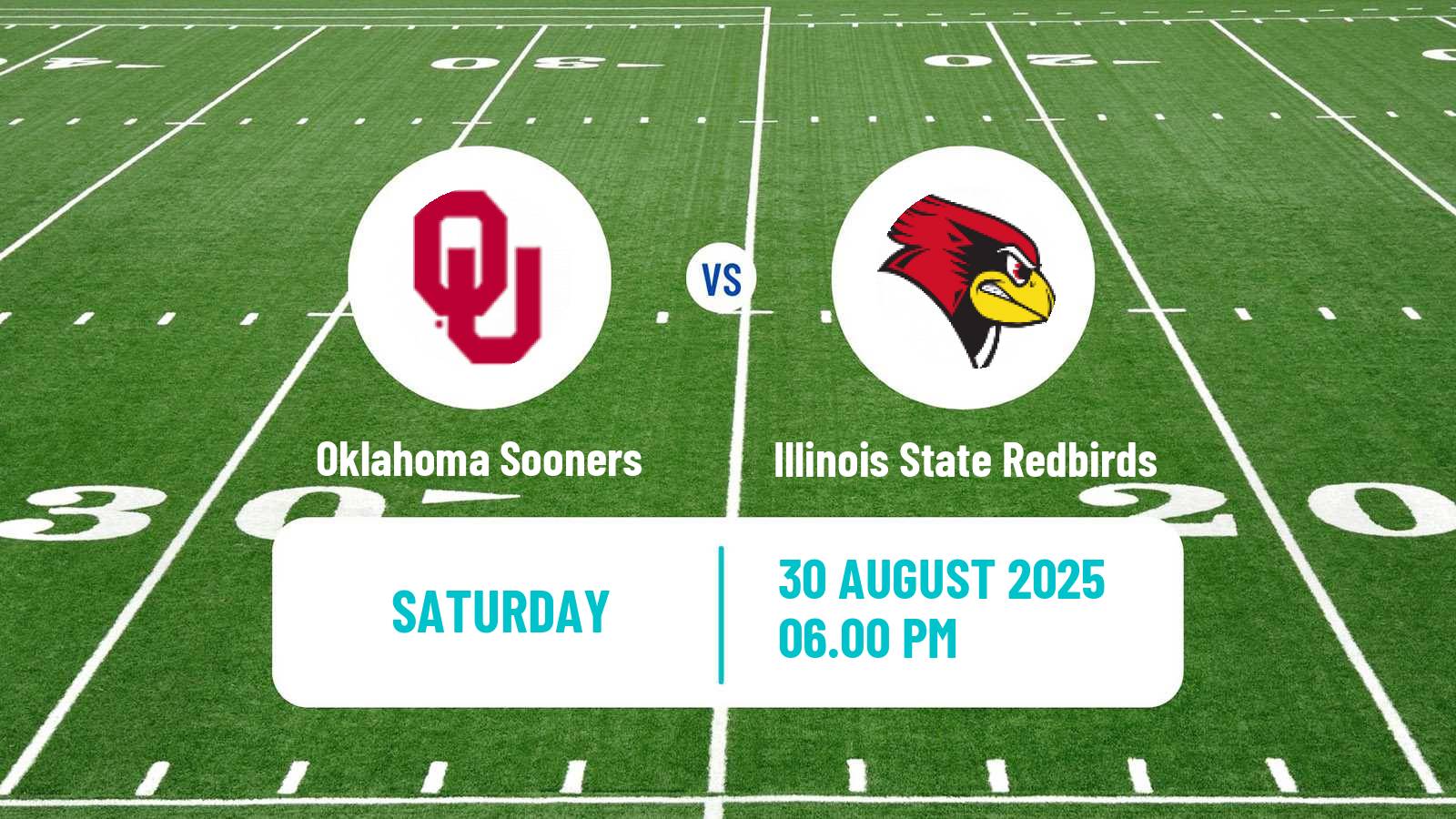 American football NCAA College Football Oklahoma Sooners - Illinois State Redbirds