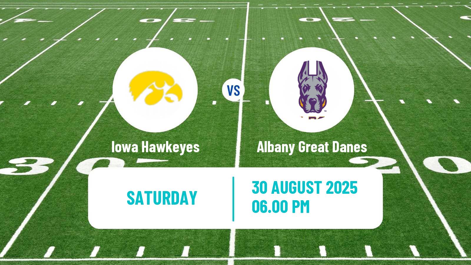American football NCAA College Football Iowa Hawkeyes - Albany Great Danes