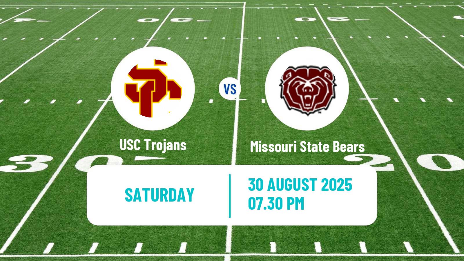 American football NCAA College Football USC Trojans - Missouri State Bears