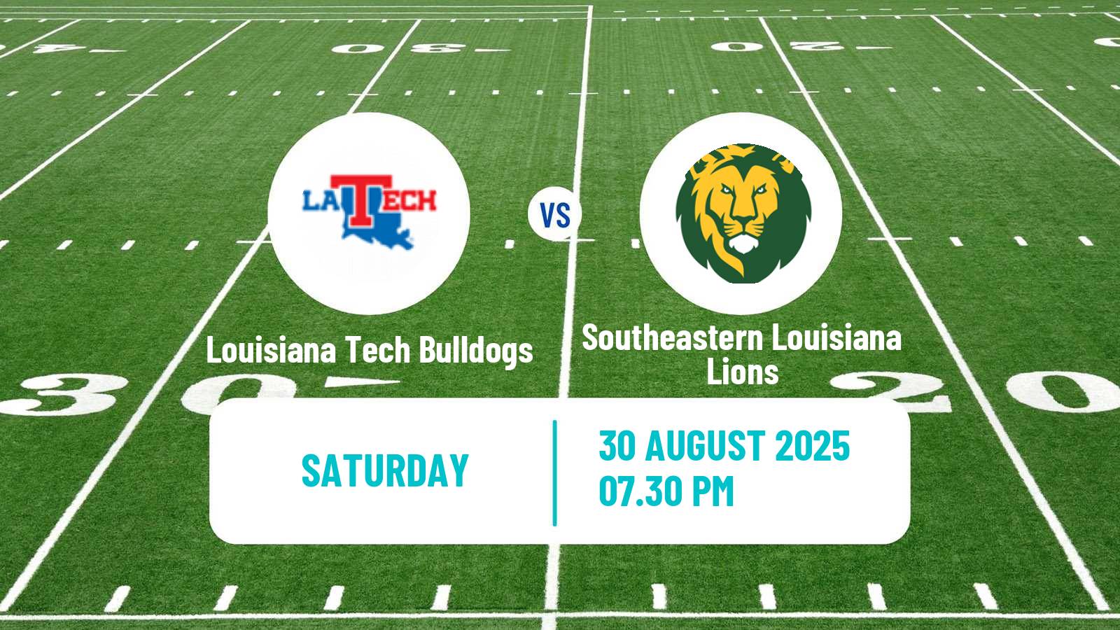 American football NCAA College Football Louisiana Tech Bulldogs - Southeastern Louisiana Lions