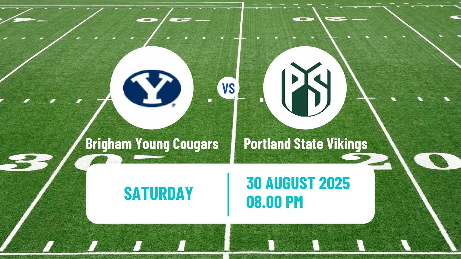 American football NCAA College Football Brigham Young Cougars - Portland State Vikings