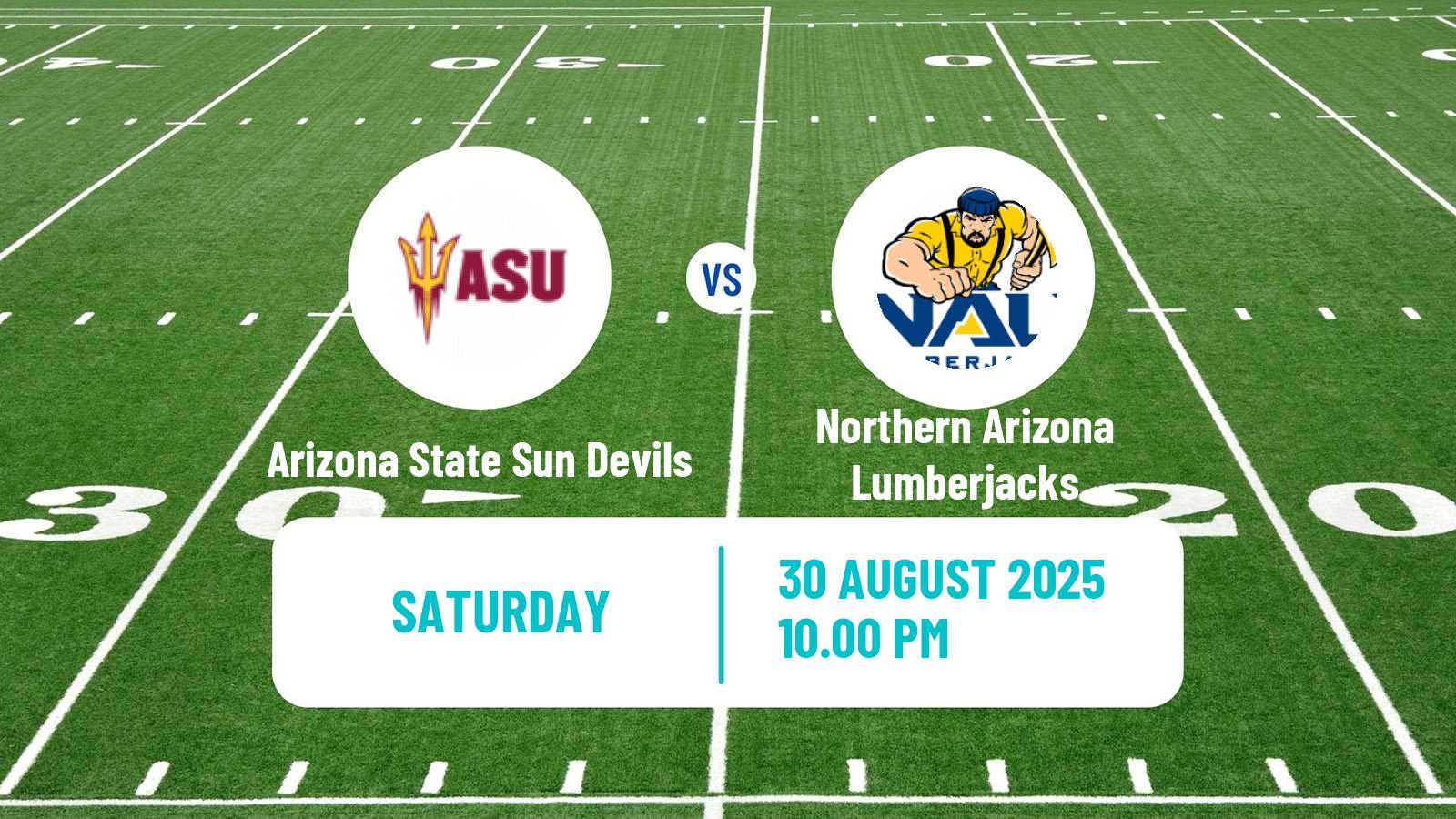 American football NCAA College Football Arizona State Sun Devils - Northern Arizona Lumberjacks