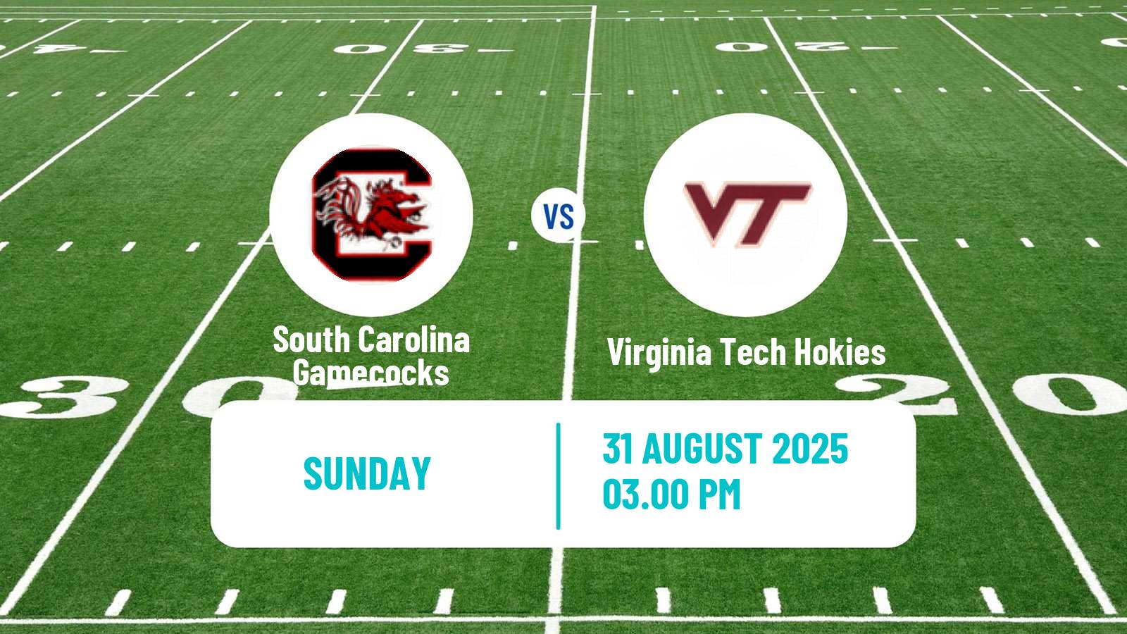 American football NCAA College Football South Carolina Gamecocks - Virginia Tech Hokies